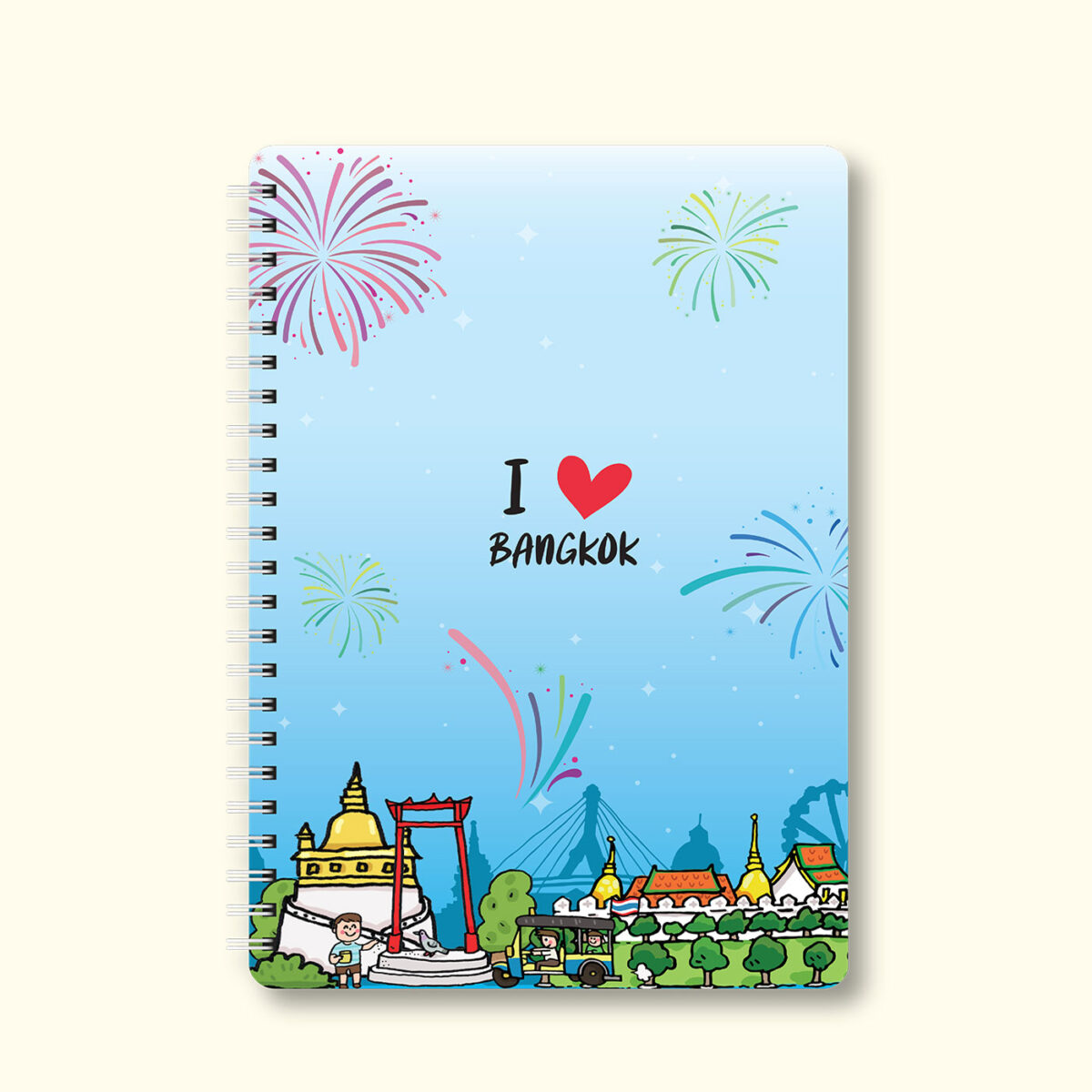 สมุดโน้ต สันห่วง Lost in Bangkok ขนาด A5 (ปกฟ้า)