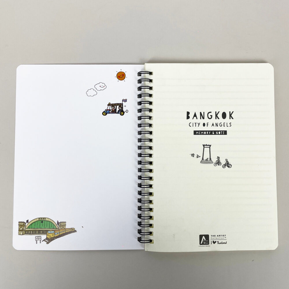 สมุดโน้ต A5 สันห่วง Bangkok City of Angels Landmark (White) - Image 4