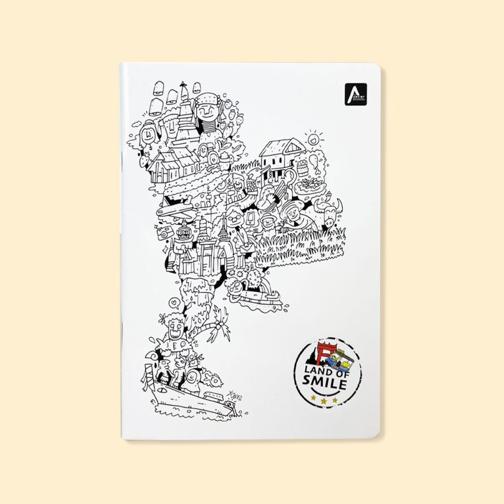 สมุดโน้ต A5 เย็บกลาง Land of Smile (Color)