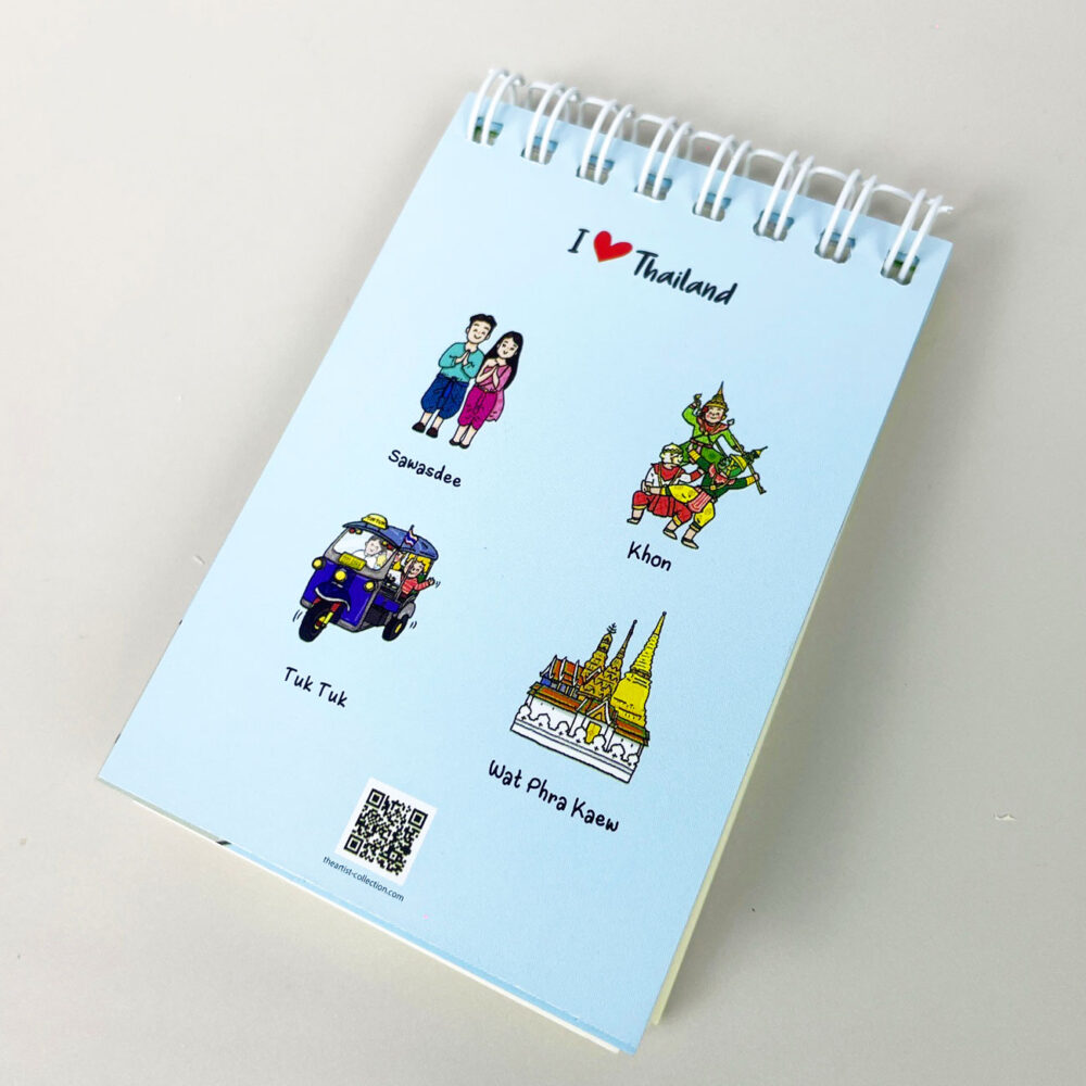 สมุดโน้ต Pop Up Mini Note สันห่วง I Love Thailand ตุ๊กตุ๊ก - Image 4