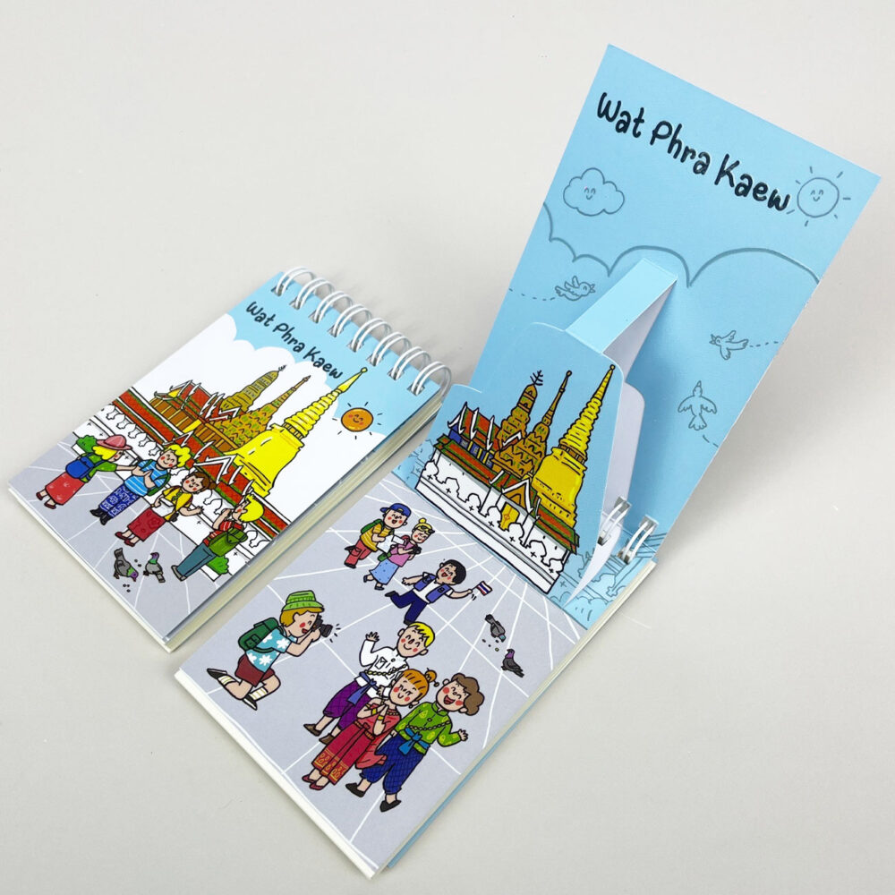 สมุดโน้ต Pop Up Mini Note สันห่วง I Love Thailand วัดพระแก้ว - Image 2