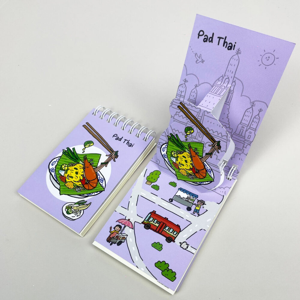 สมุดโน้ต Pop Up Mini Note สันห่วง I Love Thailand ผัดไทย - Image 2