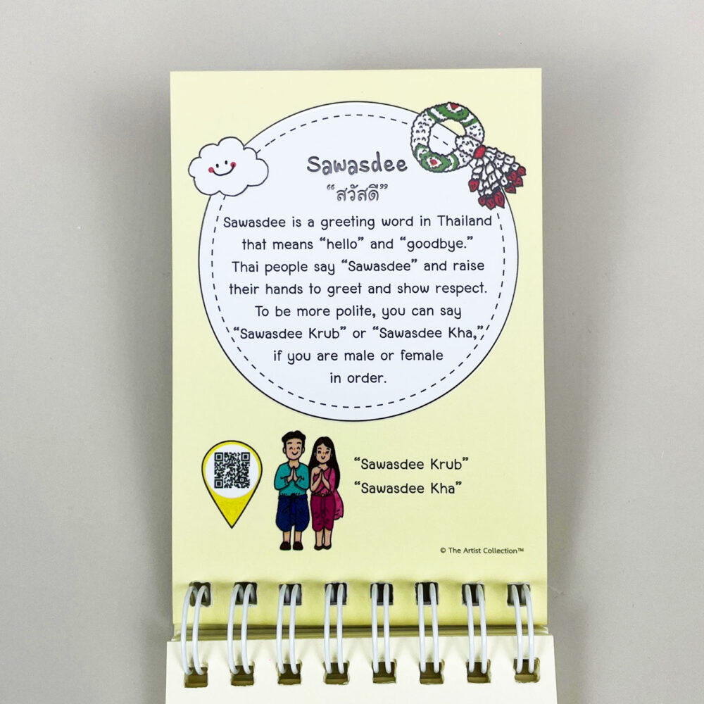 สมุดโน้ต Pop Up Mini Note สันห่วง I Love Thailand สวัสดี - Image 4