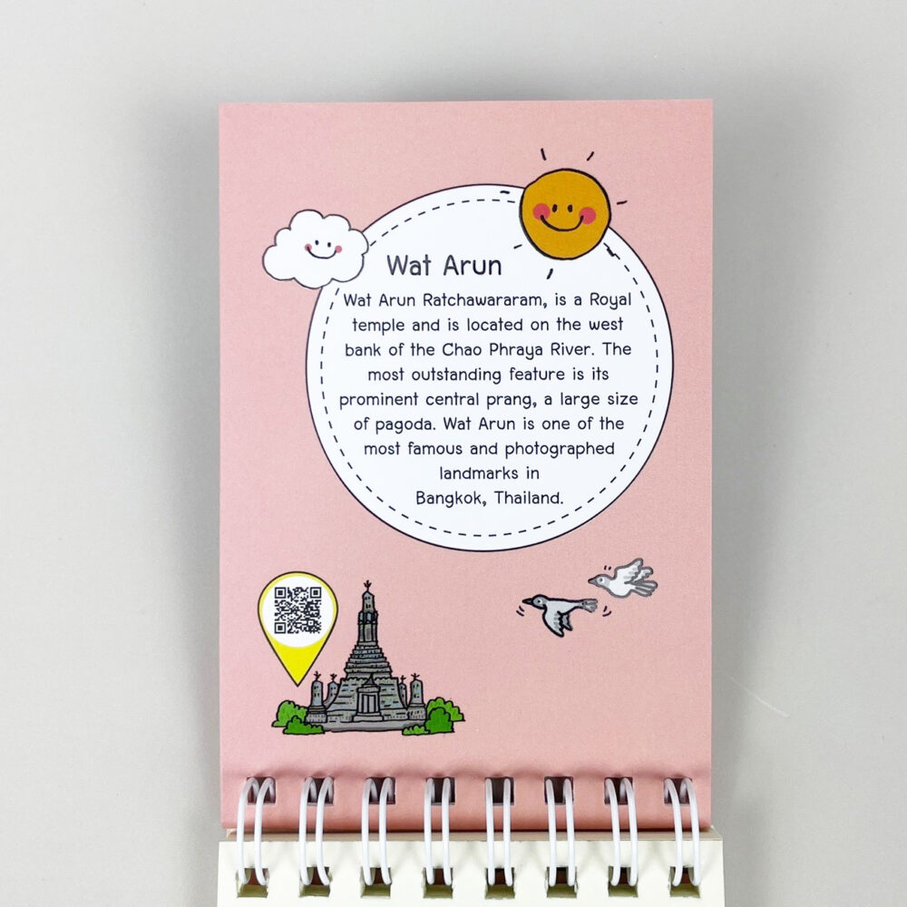 สมุดโน้ต Pop Up Mini Note สันห่วง I Love Thailand วัดอรุณ - Image 4