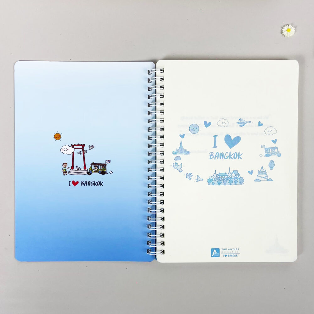 สมุดโน้ต สันห่วง Lost in Bangkok ขนาด A5 (ปกฟ้า) - Image 4