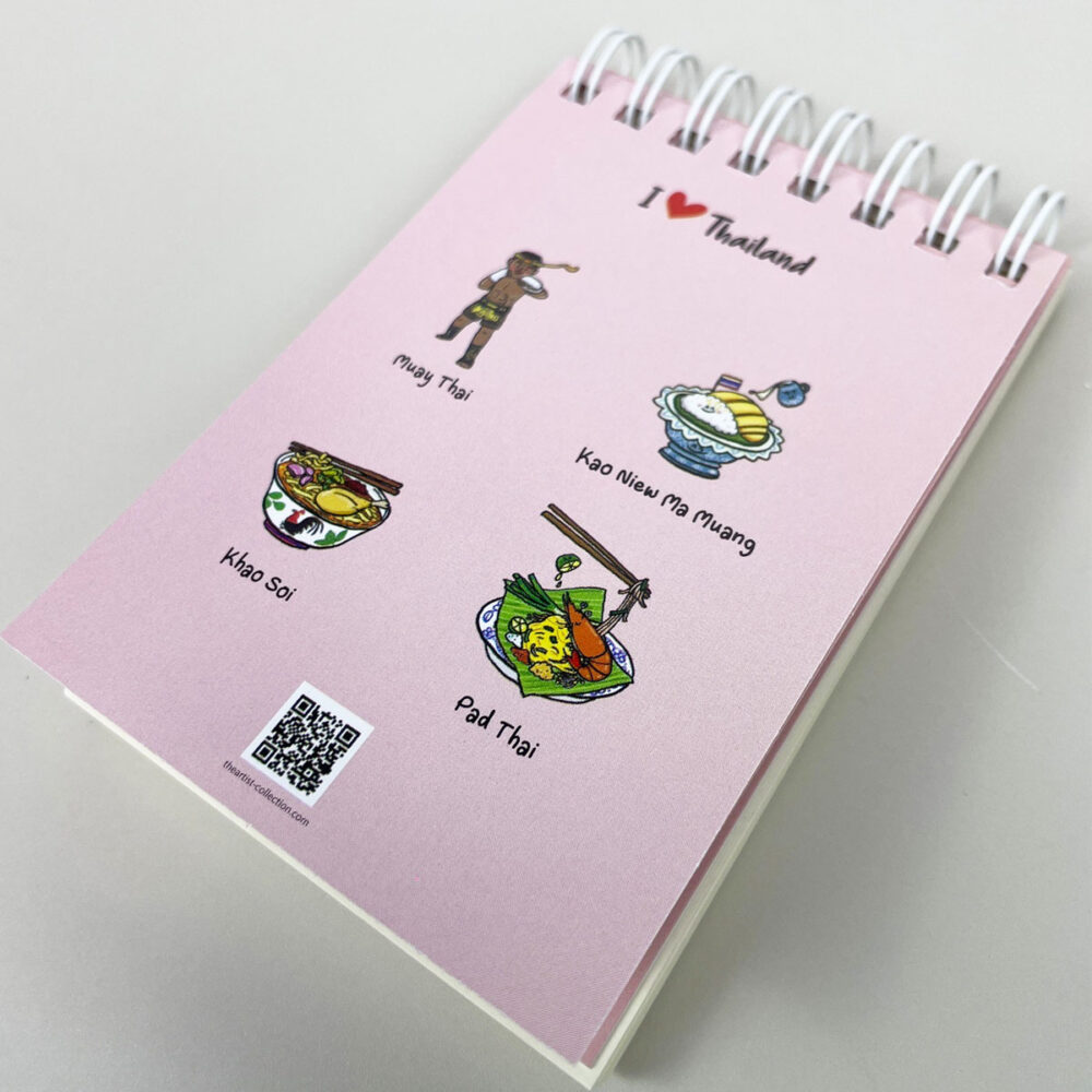 สมุดโน้ต Pop Up Mini Note สันห่วง I Love Thailand ข้าวซอย - Image 4