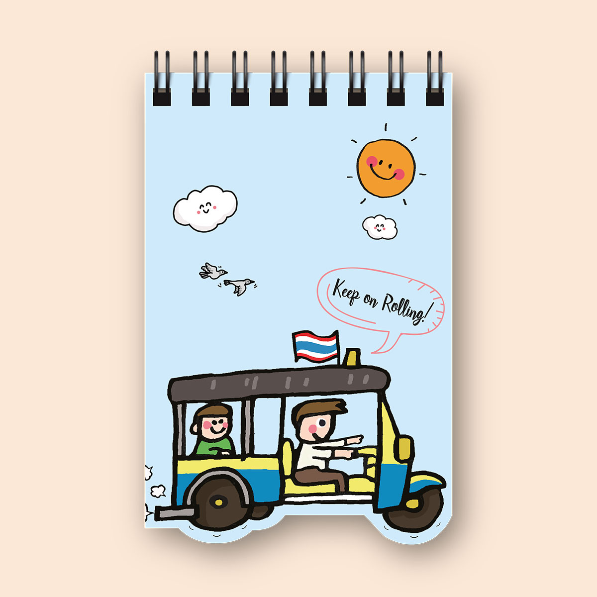 สมุดโน้ต Pursenote สันห่วง ไดคัท Loving Bangkok (ตุ๊กตุ๊ก)