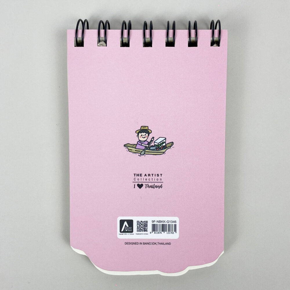 สมุดโน้ต Pursenote สันห่วง ไดคัท Loving Bangkok (พายเรือ) - Image 5