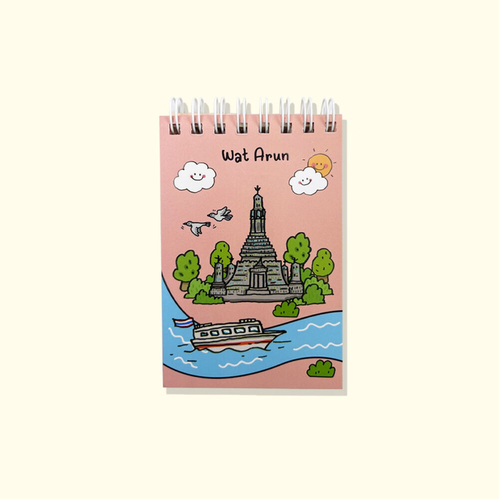 สมุดโน้ต Pop Up Mini Note สันห่วง I Love Thailand วัดอรุณ