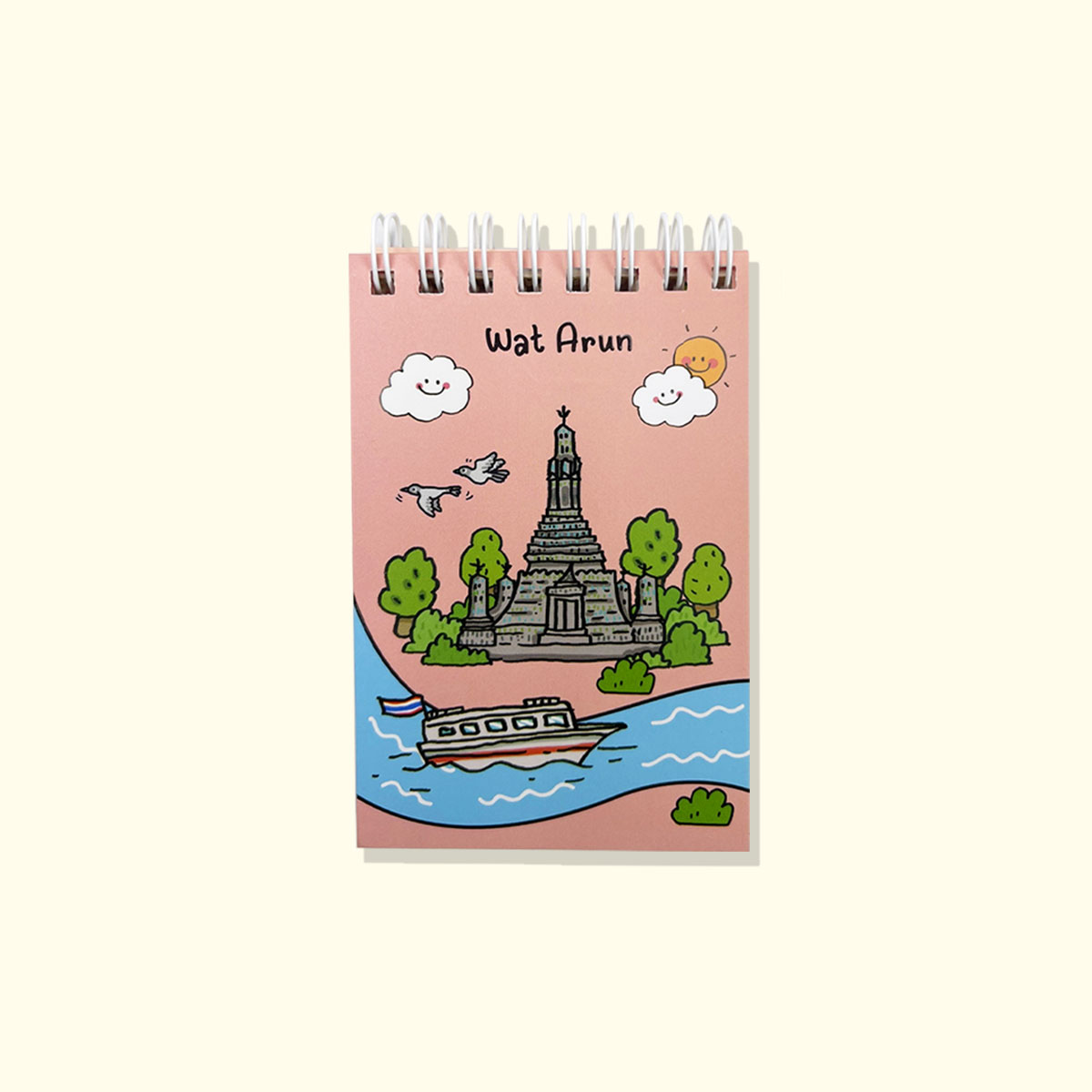 สมุดโน้ต Pop Up Mini Note สันห่วง I Love Thailand วัดอรุณ